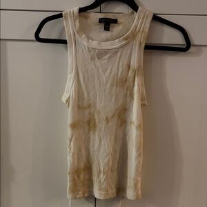 Banana Republic Cream and Brown Tank Top